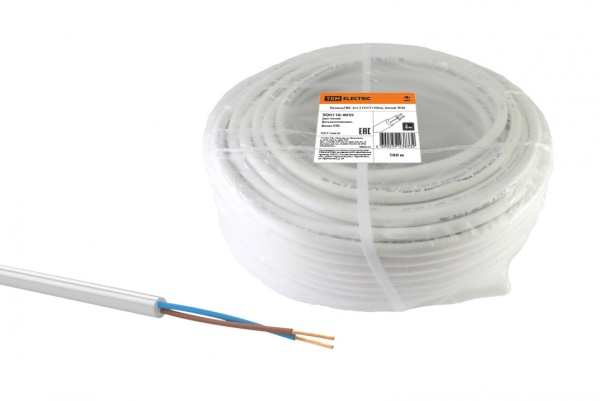 Провод ПВС 2*1,5 ГОСТ белый TDM 