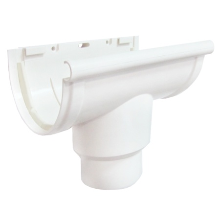 Воронка желоба центральная уплотнитель RAL 9003 белый 