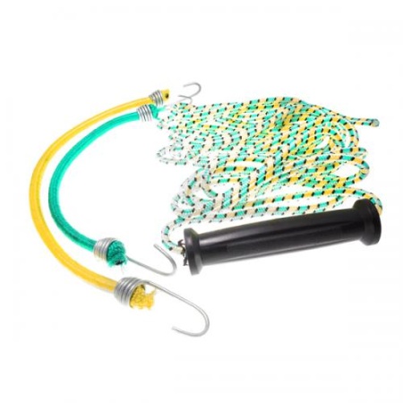 Упряжка д/саней,  5м.шнура с ручкой ,2 резинки с крючками